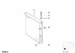 AIR CONDIT.CONDENSER AND MOUNTING PARTS diagram for BMW 3 Series E36 323i