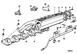 Sauganlage diagram for BMW 7 Series E32 750iL