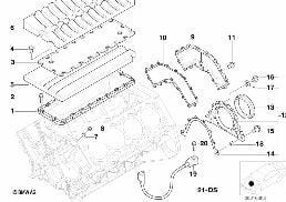 Pièces de bloc-moteur diagram for BMW 7 Series E38 735iL