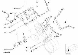 Partie sup. de carter de distribution diagram for BMW 7 Series E38 735iL