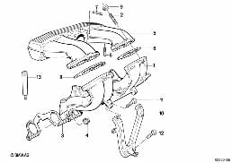 INTAKE MANIFOLD SYSTEM diagram for BMW 3 Series E30 316i