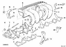 INTAKE MANIFOLD SYSTEM diagram for BMW 3 Series E30 318is