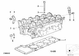 Pièces de culasse diagram for BMW 7 Series E38 735iL