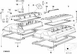 Couvre culasse diagram for BMW 7 Series E38 735iL