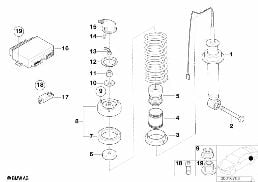 SPRING STRUT REAR EDC diagram for BMW 5 Series E39 528i