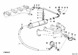 EMISSION CONTROL diagram for BMW 5 Series E12 518