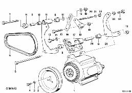 EMISSION CONTROL-AIR PUMP diagram for BMW 5 Series E12 530i