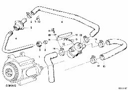 EMISSION CONTROL diagram for BMW 5 Series E12 530i