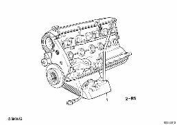 SHORT ENGINE diagram for BMW 3 Series E30 325i