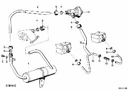 Ukł. redukcji szkod. substancji spalin diagram for BMW 5 Series E12 525
