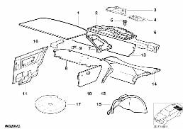 SOUND INSULATING REAR diagram for BMW 3 Series E36 323i