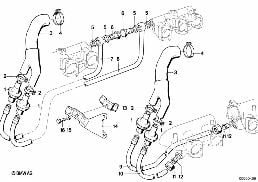 EMISSION CONTROL diagram for BMW 7 Series E23 728i