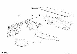 방음재, 뒤 diagram for BMW 3 Series E36 325tds