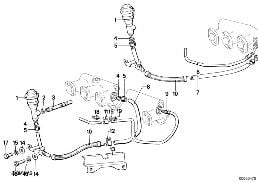 Ukł. redukcji szkod. substancji spalin diagram for BMW 6 Series E24 633CSi