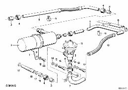 EMISSION CONTROL diagram for BMW 5 Series E12 530i