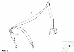 SAFETY BELT FRONT 4-DOOR diagram for BMW 3 Series E30 325ix