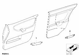 INDIVIDUAL INTERIOR DOOR HANDLES LEATHER diagram for BMW 3 Series E36 320i