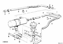 ชุดลดการปล่อยมลพิษ diagram for BMW 7 Series E23 733i