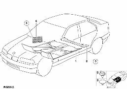 FLOOR COVERING diagram for BMW 3 Series E36 323i