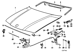 ENGINE HOOD/MOUNTING PARTS