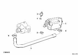 EMISSION CONTROL-AIR PUMP diagram for BMW 5 Series E34 M5 3.8