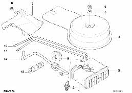 ACTIVATED CHARCOAL FILTER/TUBING diagram for BMW 3 Series E36 M3