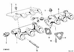 Réduction des gaz d'échappement diagram for BMW 3 Series E21 323i