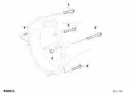 Fixation de boite de vitesses diagram for BMW 5 Series E39 525td