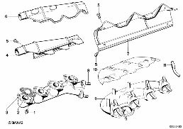 EXHAUST MANIFOLD diagram for BMW 5 Series E12 518