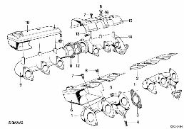 ท่อร่วมไอเสีย diagram for BMW 5 Series E12 520