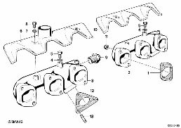 Kolektor wydechowy diagram for BMW 5 Series E12 525