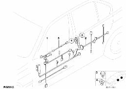 DOOR CABLE HARNESSES diagram for BMW 3 Series E36 325i