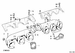 ท่อร่วมไอเสีย diagram for BMW 5 Series E12 528