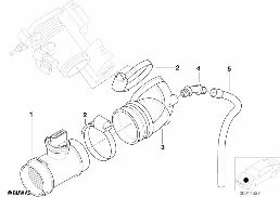 MASS AIR FLOW SENSOR diagram for BMW 3 Series E46 318i