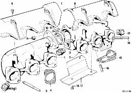 Uitlaatspruitstuk diagram for BMW 7 Series E23 735i