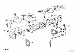 ท่อร่วมไอเสีย diagram for BMW 7 Series E23 733i