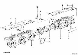 Kolektor wydechowy diagram for BMW 7 Series E23 745i