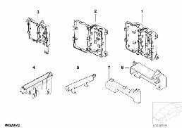 Divers supports de cable diagram for BMW 7 Series E38 750iLS