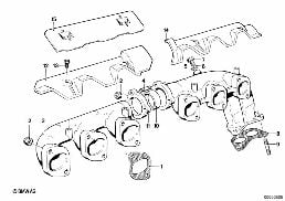排气歧管 diagram for BMW 5 Series E28 M535i