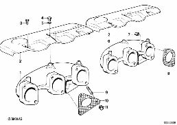 Collecteur d'échappement diagram for BMW 5 Series E28 520i