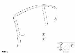 TRIM AND SEALS FOR DOOR, REAR diagram for BMW 3 Series E46 318i