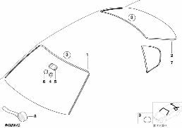 WINDOW MOUNTING PARTS diagram for BMW 3 Series E46 318i