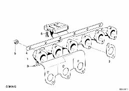 Collecteur d'échappement diagram for BMW 3 Series E30 324td