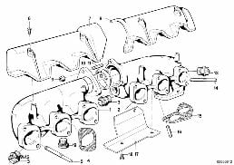 EXHAUST MANIFOLD diagram for BMW 5 Series E28 528i