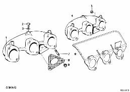 EXHAUST MANIFOLD diagram for BMW 3 Series E30 325e