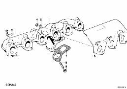 EXHAUST MANIFOLD diagram for BMW 3 Series E30 325e