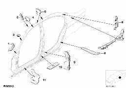 CAVITY SHIELDING, SIDE FRAME diagram for BMW 3 Series E46 318i