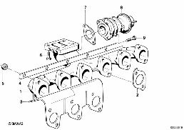 Tuyau d'échappement-AGR diagram for BMW 3 Series E30 324td