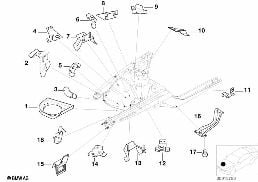 Support de châssis avant droit diagram for BMW 7 Series E38 735iL