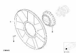 Wentyl./sprzęgło wentyl. ukł chłodn. diagram for BMW 5 Series E39 520d